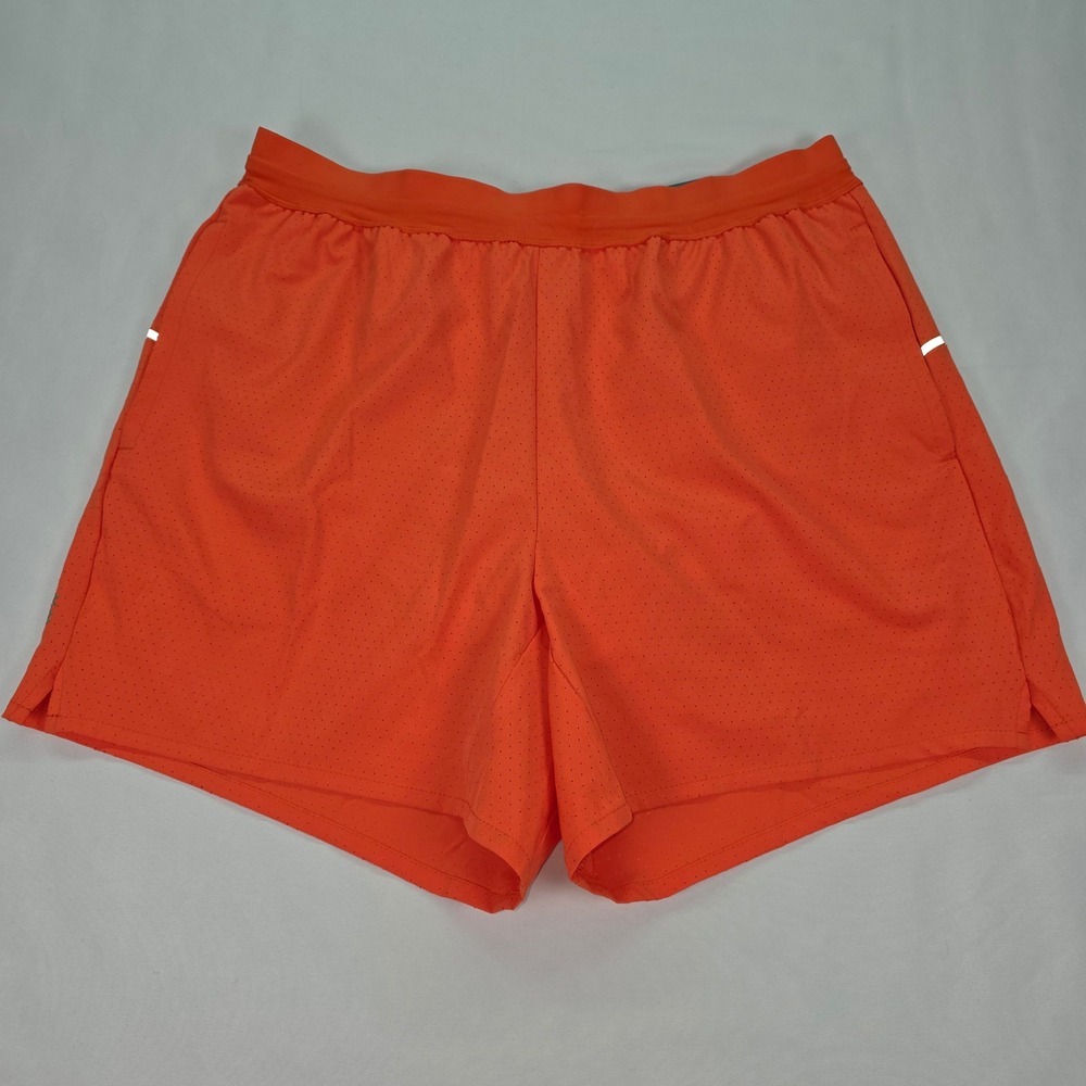 New FLX Womens Perforated Run Shorts Coral Peach Orange Medium MX23V301RS NWT